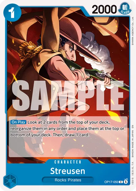 Streusen, One Piece card OP17-050 — THE WORLD’S STRONGEST WARRIORS set