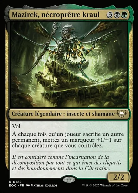 Mazirek, nécroprêtre kraul, carte Magic EOC 122 — extension Edge of Eternities Commander