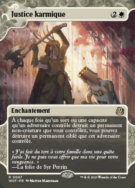 Justice karmique, carte Magic WOT 7 — extension Wilds of Eldraine: Enchanting Tales