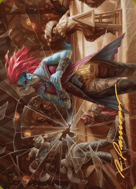 Obeka, Splitter of Seconds // Obeka, Splitter of Seconds, Magic card AOTJ 28 — Outlaws of Thunder Junction Art Series set
