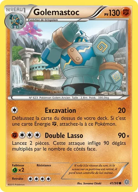 Golemastoc, carte Pokémon AOR 41 — extension Origines Antiques