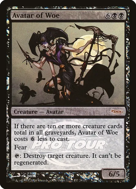 Avatar du malheur, carte Magic PPRO 2010 — extension Pro Tour Promos
