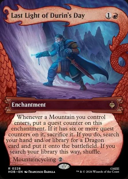 Last Light of Durin's Day, Magic card HOB 228 — The Hobbit set