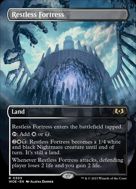 Restless Fortress, Magic card WOE 305 — Wilds of Eldraine set