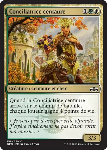 Conciliatrice centaure, carte Magic GRN 158 — extension Les Guildes de Ravnica