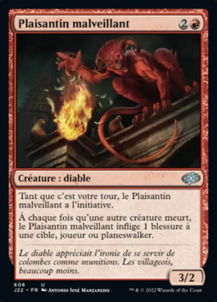 Plaisantin malveillant, carte Magic J22 606 — extension Jumpstart 2022