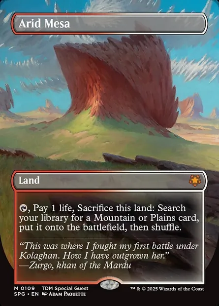 Arid Mesa, Magic card SPG 109 — Special Guests set