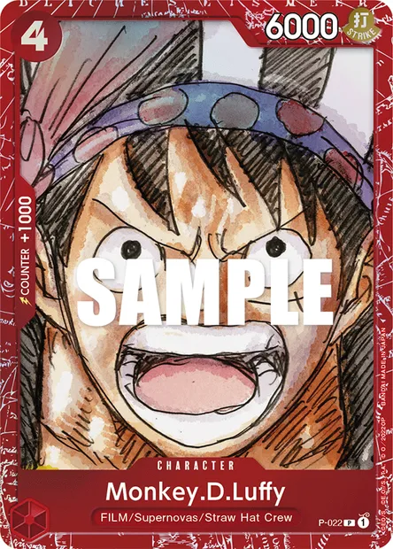 Monkey D. Luffy, carte One Piece P-022 — extension Carte promo