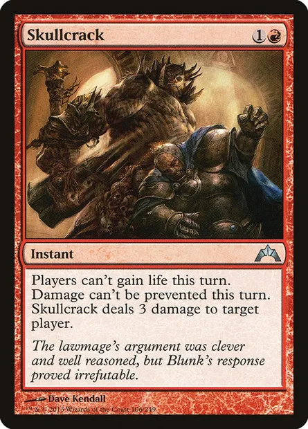 Skullcrack, Magic card GTC 106 — Gatecrash set