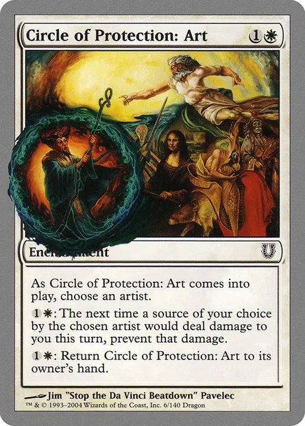 Circle of Protection: Art, Magic card UNH 6 — Unhinged set