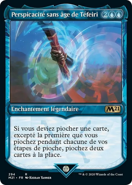 Perspicacité sans âge de Téfeiri, carte Magic M21 294 — extension Core Set 2021