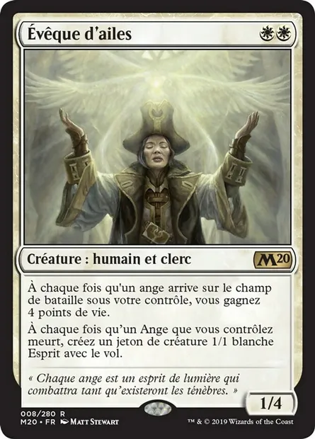 Évêque d'ailes, carte Magic M20 8 — extension Core Set 2020