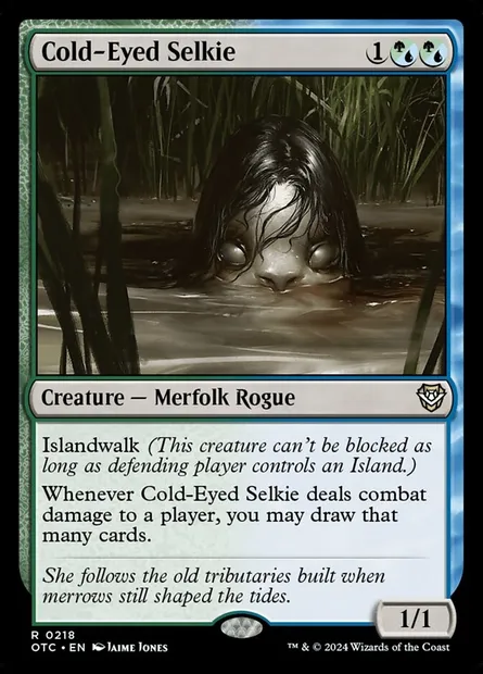 Cold-Eyed Selkie, Magic card OTC 218 — Outlaws of Thunder Junction Commander set