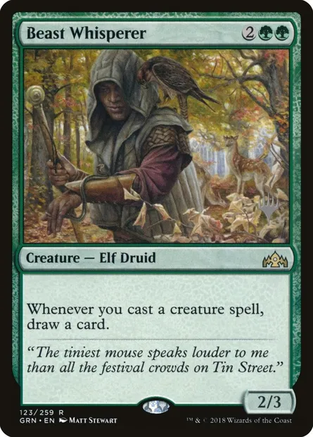 Beast Whisperer, Magic card PGRN 123p — Guilds of Ravnica Promos set