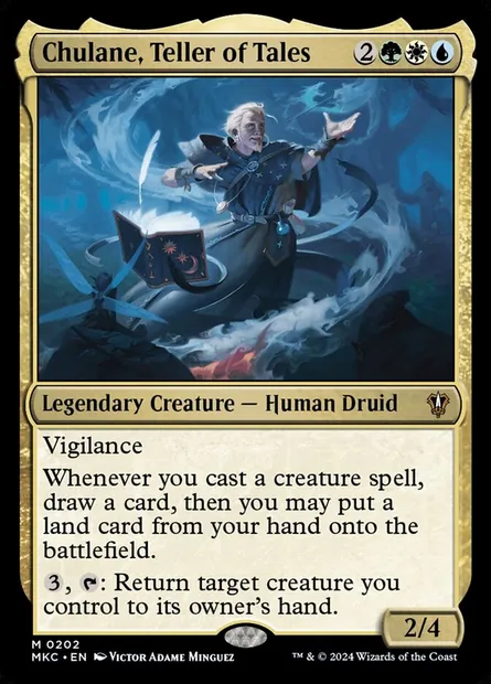 Chulane, Teller of Tales, Magic card MKC 202 — Murders at Karlov Manor Commander set