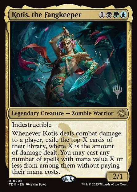 Kotis, le Gardecroc, carte Magic PTDM 202p — extension Tarkir: Dragonstorm Promos
