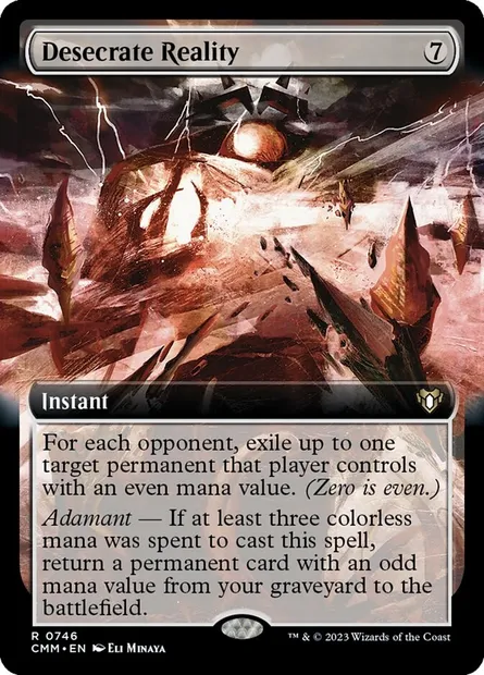 Desecrate Reality, Magic card CMM 746 — Commander Masters set