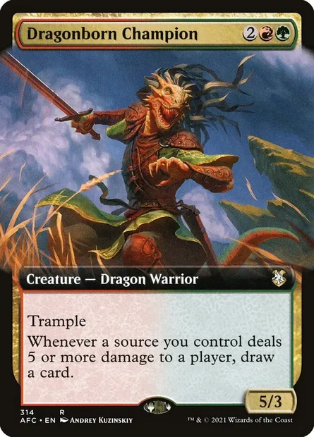 Dragonborn Champion, Magic card AFC 314 — Forgotten Realms Commander set