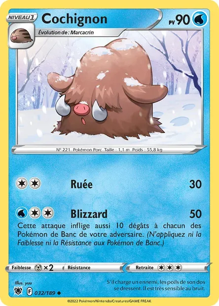 Cochignon, carte Pokémon ASR 032 — extension Astres Radieux