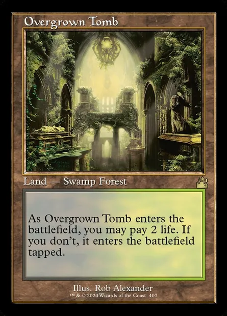 Overgrown Tomb, Magic card RVR 407 — Ravnica Remastered set