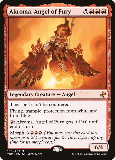 Akroma, Angel of Fury, Magic card TSR 150 — Time Spiral Remastered set