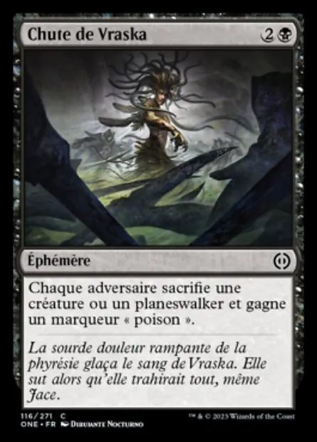 Chute de Vraska, carte Magic ONE 116 — extension Tous Phyrexians