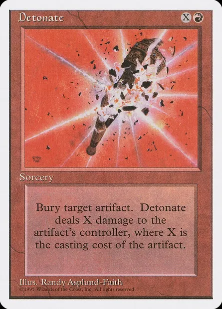 Détonation, carte Magic 4ED 184 — extension Quatrième Edition
