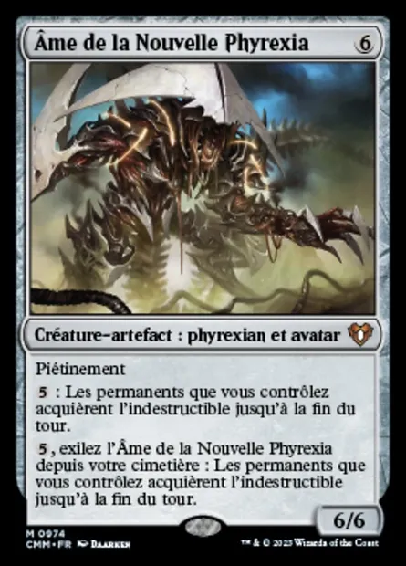 Âme de la Nouvelle Phyrexia, carte Magic CMM 974 — extension Commander Masters