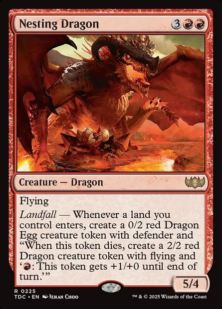 Nesting Dragon, Magic card TDC 225 — Tarkir: Dragonstorm Commander set
