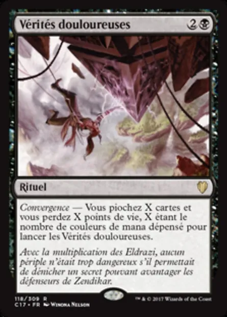 Vérités douloureuses, carte Magic C17 118 — extension Commander 2017