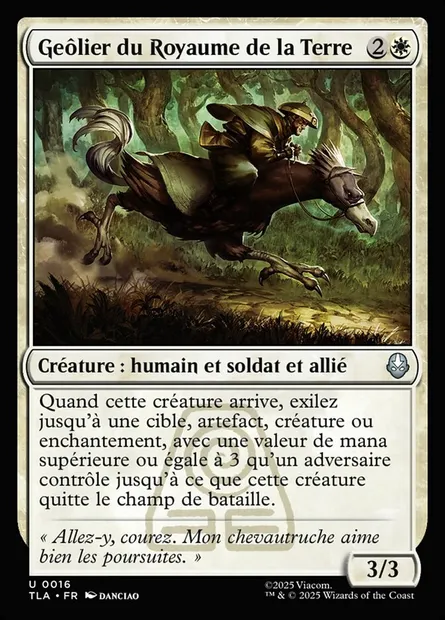 Geôlier du Royaume de la Terre, carte Magic TLA 16 — extension Avatar: The Last Airbender