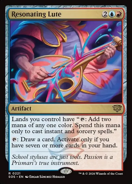 Resonating Lute, Magic card SOS 221 — Secrets of Strixhaven set