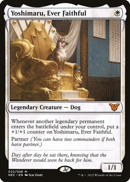 Yoshimaru, Ever Faithful, Magic card NEC 32 — Neon Dynasty Commander set