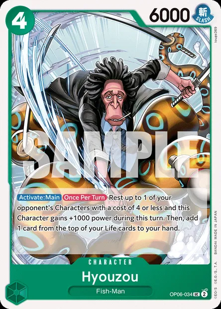 Hyouzou, One Piece card OP06-034 — WINGS OF THE CAPTAIN set