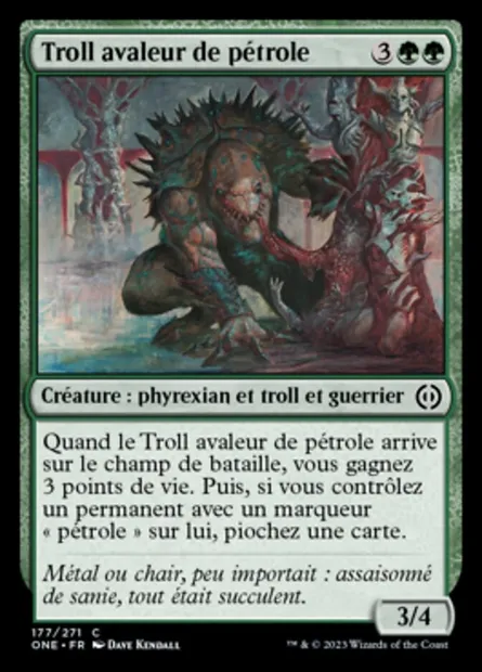 Troll avaleur de pétrole, carte Magic ONE 177 — extension Tous Phyrexians