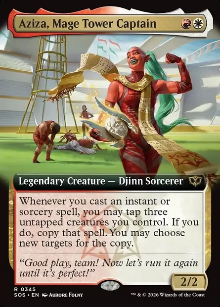 Aziza, Mage Tower Captain, Magic card SOS 345 — Secrets of Strixhaven set