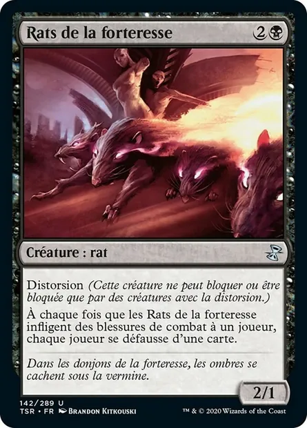 Rats de la forteresse, carte Magic TSR 142 — extension Spirale Temporelle Remastered