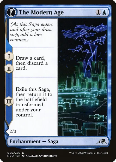 The Modern Age // Vector Glider, Magic card NEO 66 — Kamigawa: Neon Dynasty set