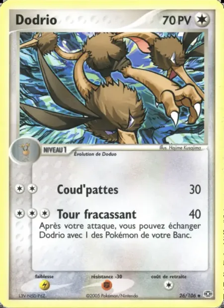 Dodrio, carte Pokémon EM 26 — extension EX Émeraude