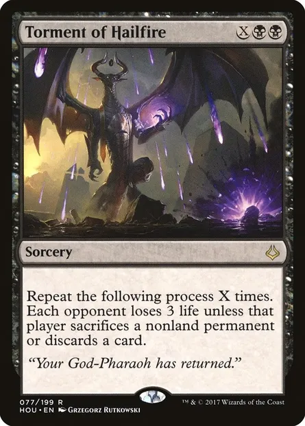 Torment of Hailfire, Magic card HOU 77 — Hour of Devastation set