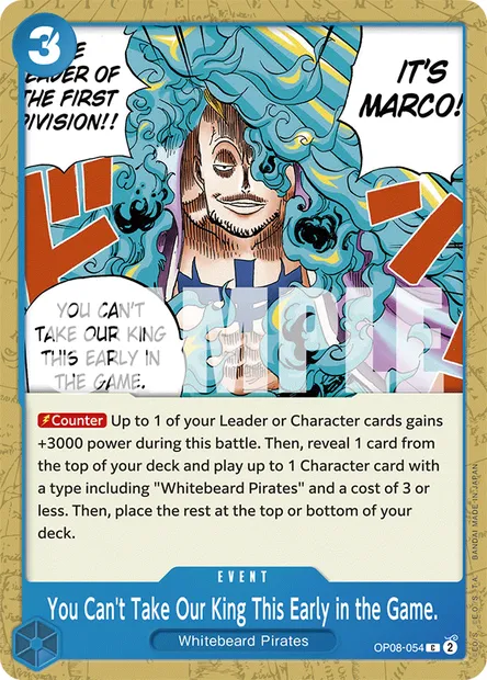 You Can't Take Our King This Early in the Game., carte One Piece OP08-054 — extension TWO LEGENDS