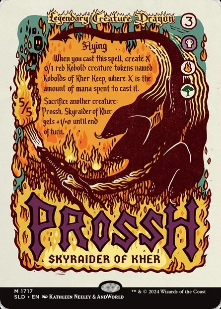 Prossh, Skyraider of Kher, Magic card SLD 1717 — Secret Lair Drop set