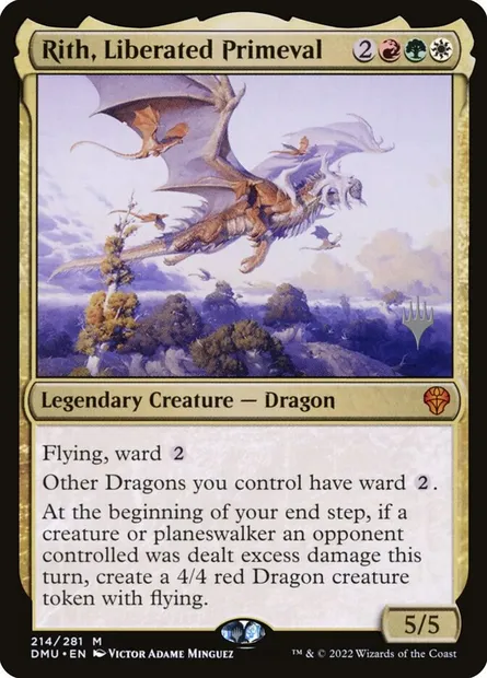 Rith, Liberated Primeval, Magic card PDMU 214p — Dominaria United Promos set