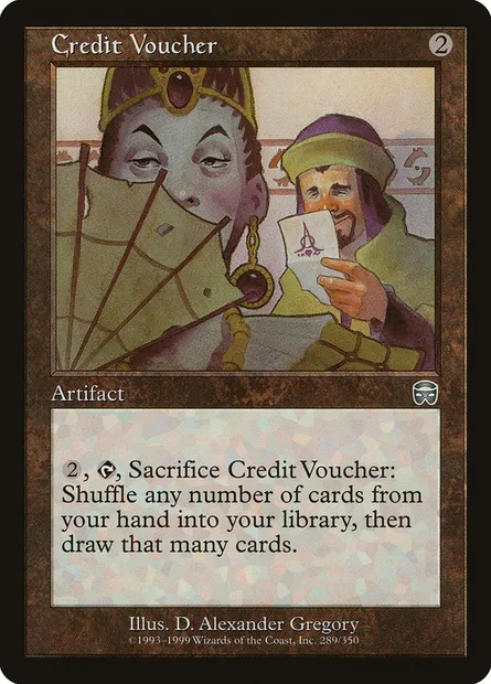 Credit Voucher, Magic card MMQ 289 — Mercadian Masques set