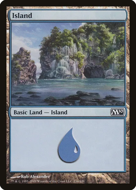 Island, Magic card M10 234 — Magic 2010 set