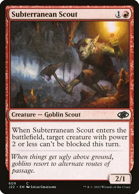 Subterranean Scout, Magic card J22 609 — Jumpstart 2022 set