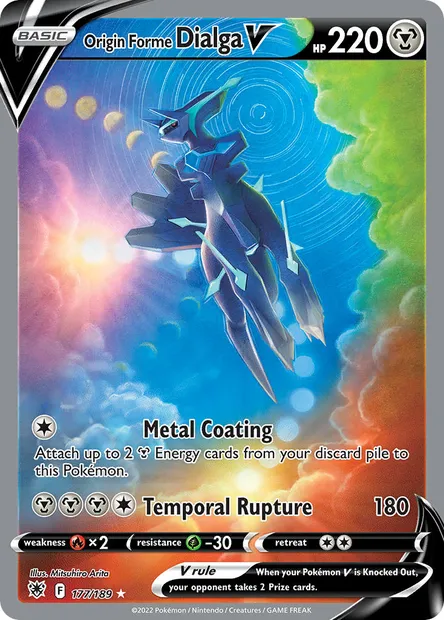 Origin Forme Dialga V, Pokémon card ASR 177 — Astral Radiance set