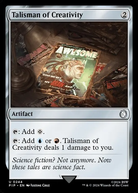 Talisman of Creativity, Magic card PIP 244 — Fallout set