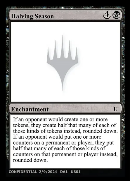 Halving Season, carte Magic UNK UB — extension Unknown Event