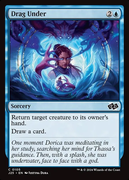 Drag Under, Magic card J25 105 — Foundations Jumpstart set